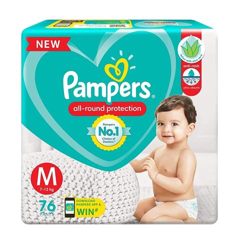 pampers m size 76